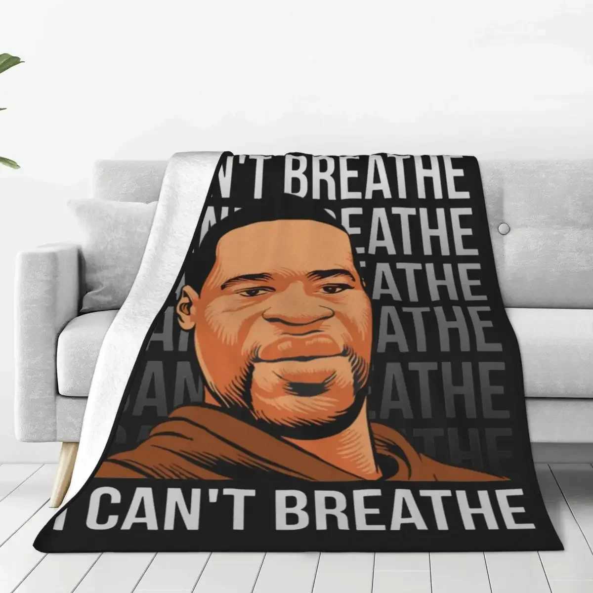 I cant breathe George Floyd Blakes blanket life is important flannel is soft throw the blanket for his textile decoration Y241228