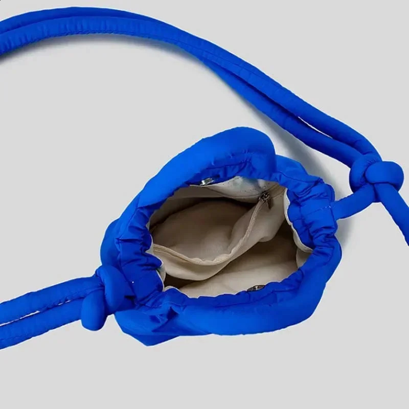 Fashion Small Puffer Tote Bag Padded Women Shoulder Bags Nylon Down Cotton Crossbody Bag Mini Lady Handbags 241227