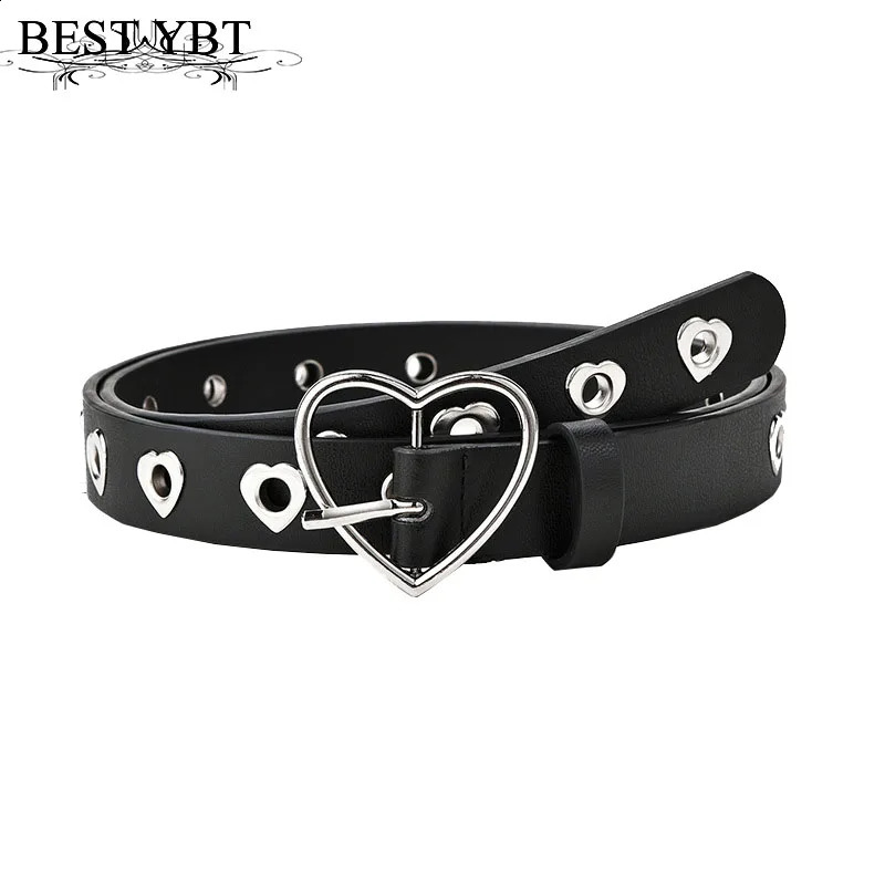 YBT Leather Womens Belt Alloy Pin Heart Buckle Creative Decorative Fashion Belts For Jeans 241225