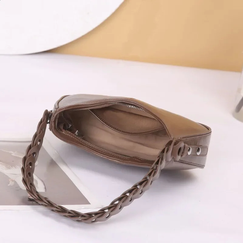 Cowhide Single Shoulder Womens Handbag High-quality Genuine Leather Underarm Bag Lady Fashionable Turtle Crack Commuting Bag 241227