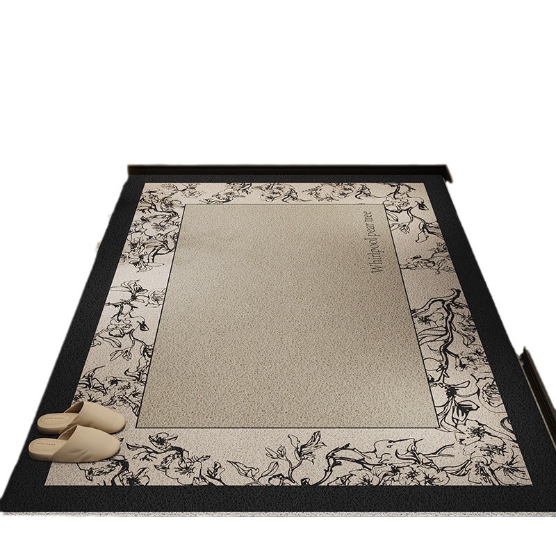 4808-66.66-BB-Beige Minimalist Carpet Comfortable Refreshing Bedroom Rug Easy Care Waterproof Rugs