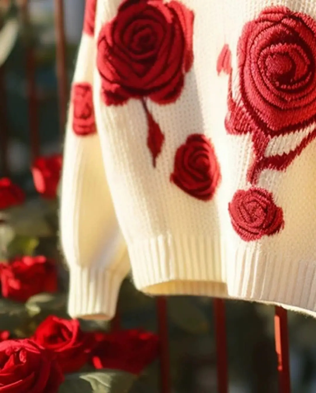 Y2k Harajuku Flower Pattern Oversized Sweater Women Autumn and Winter Thickened Warm Sueter Mujer Casual Fashion Sweaters 241224