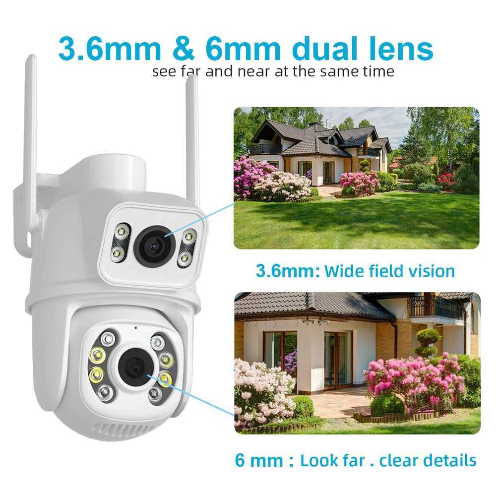 BELIA 8MP 4K PTZ Wifi Camera Dual Lens with Dual Sn Human Detect Auto Tracking Wireless Outdoor Surveillance Camera iCSeeXJ241228