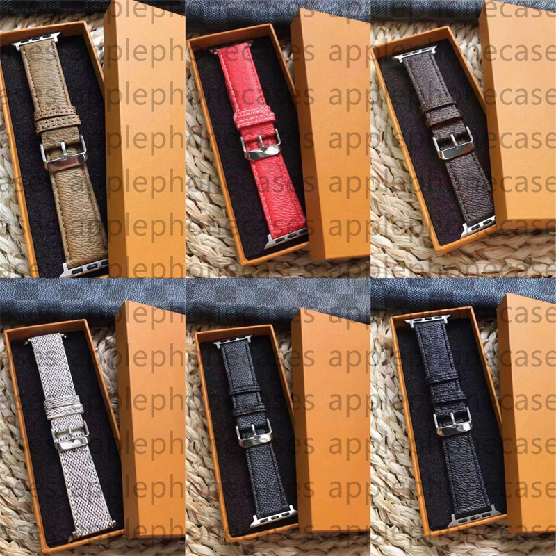 Leather Printed Band For Apple Watch Band Designer apple watch ultra 10 8 9 4 5 6 7 SE series bands s10 49mm 38 40 44 MM 45mm 42mm 46MM Watchband Monogram Watch Smart Straps