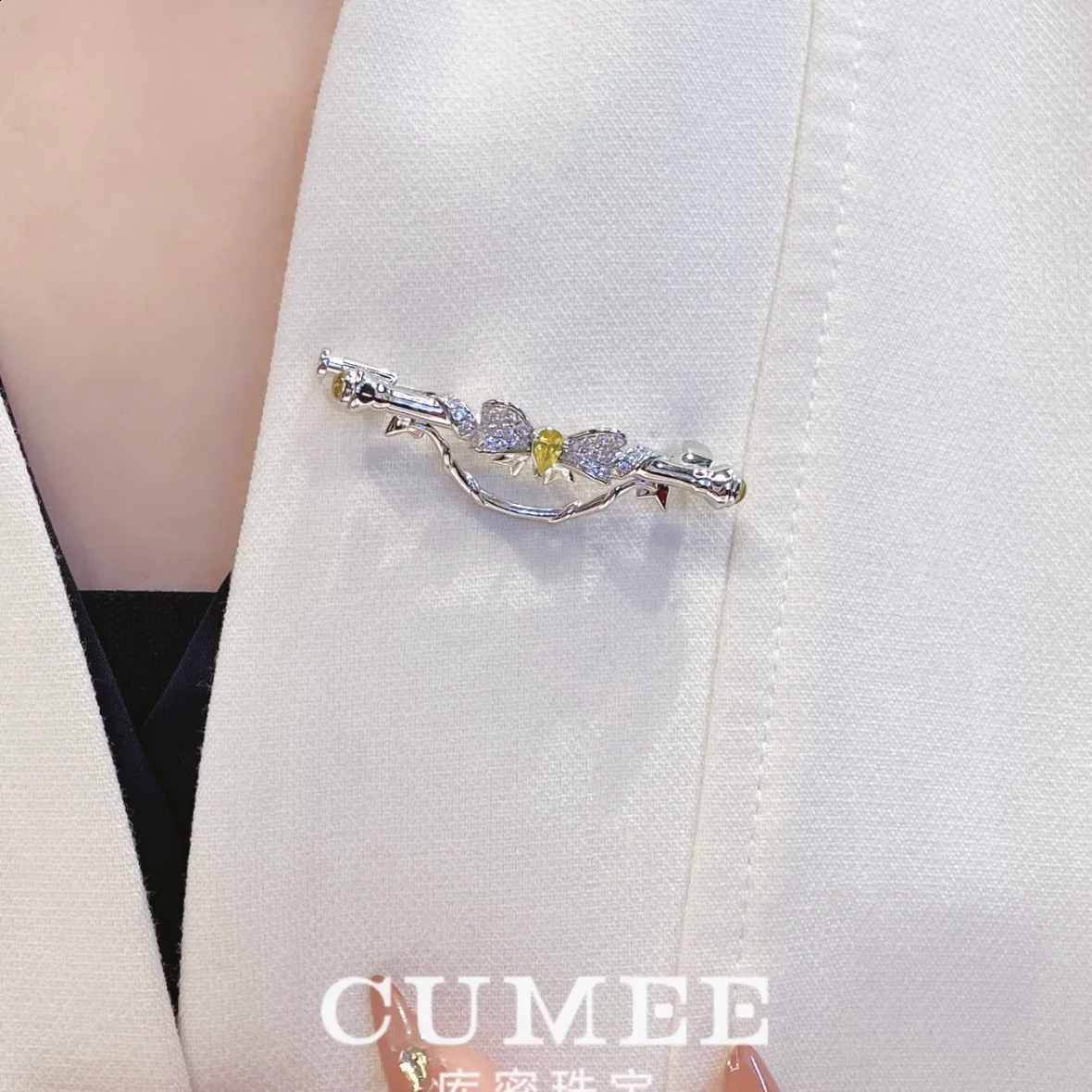 Cumee Universal Brooch for Women Button Multi Function Party Anniversary Gift 925 Silver Gold Plating 241227