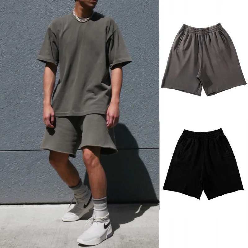 Summer outdoor surfing training cotton sport gray shorts mens loose and soft street motorcycle casual running shorts W241228