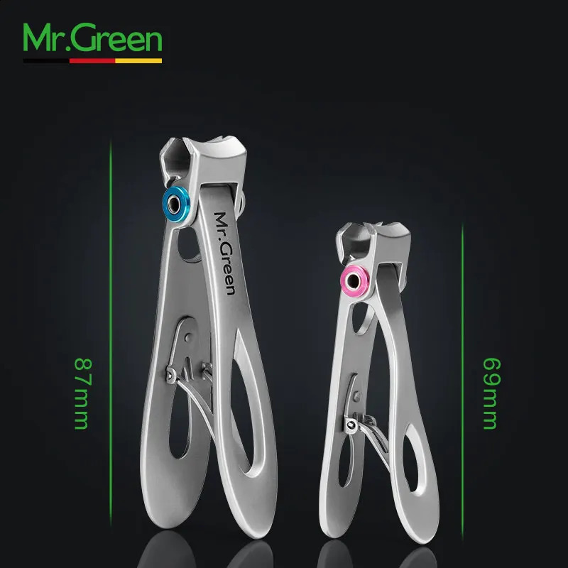 MR.GREEN Nail clippers Trimmer Stainless Steel Nail tools manicure Thick Nails cutter scissors with glass nail file 241223