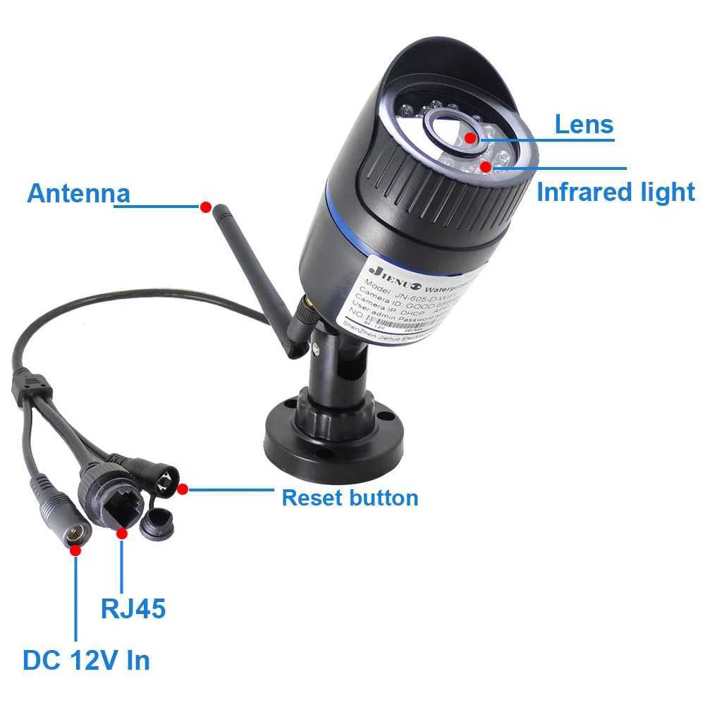 1080P Wifi Bullet Camera IP Cctv Security Wireless Infrared Video Audio Surveillance Outdoor Waterproof Home Cam IpcamXJ241228