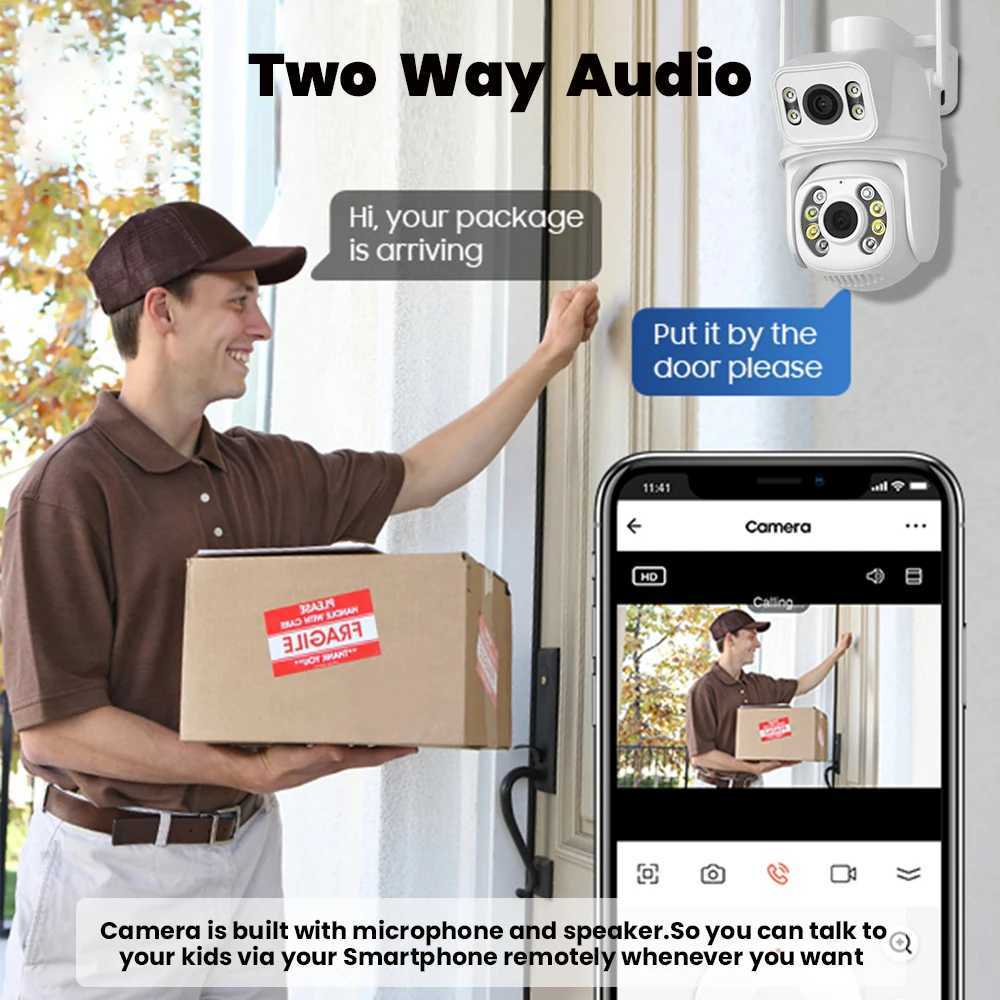 BELIA 8MP 4K PTZ Wifi Camera Dual Lens with Dual Sn Human Detect Auto Tracking Wireless Outdoor Surveillance Camera iCSeeXJ241228