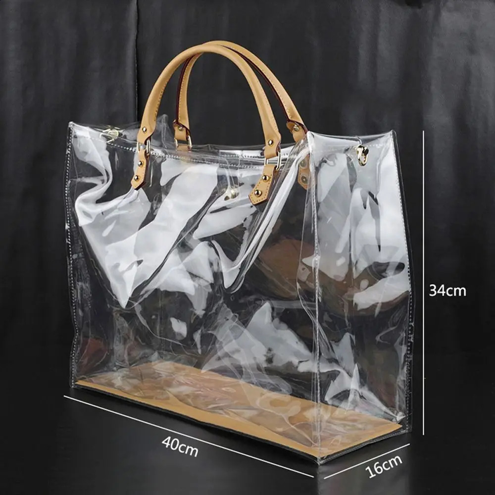 DIY PVC Tote Bag Clear Large Capacity Handbag Making Kit Handmade Shoulder Bag Travel 241227