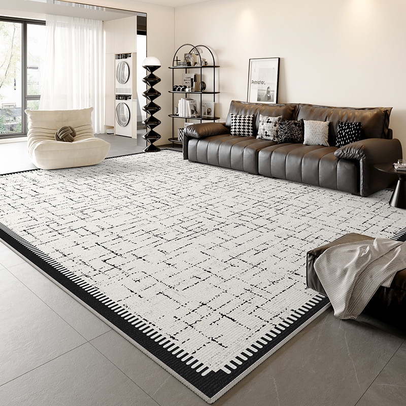 4939-54.6-BB-Beige Striped Minimalist Rug Comfortable Large Area Living Room Rugs Refreshing Bedroom