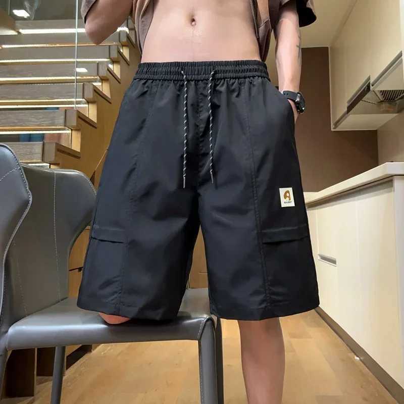 Summer Men Loose Cargo Shorts Multi-Pocket Baggy Short Pants Y2k Streetwear Kpop Military Tactical Shorts Casual Jogging Shorts W241228