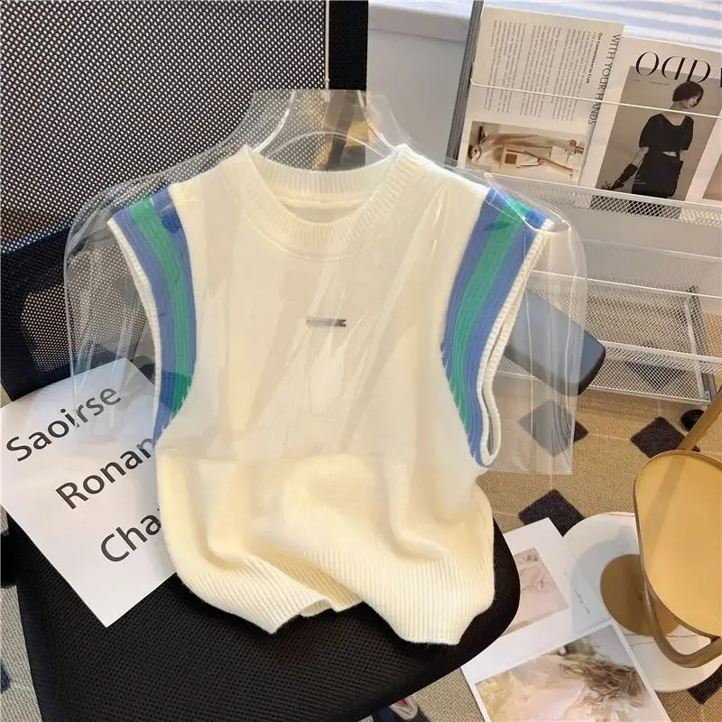 Knitted Vest Summer Womens n Sense Top Sweaters Sweater Women Traf Official Store 2023 241223