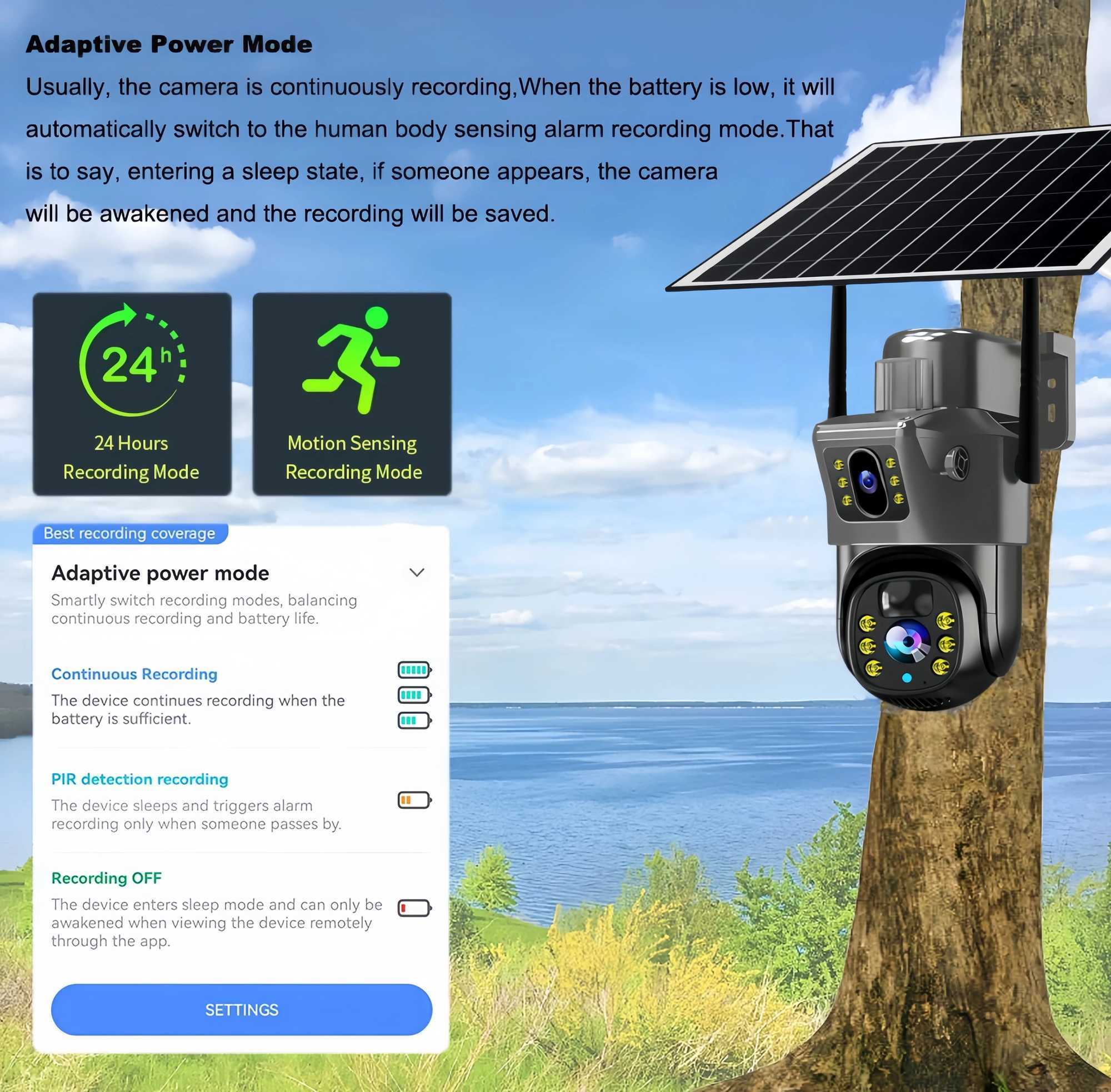 Outdoor 4K 8MP Wireless Solar Camera 4G Sim Dual Lens Wifi IP PIR HD Night Vision Camera V380Pro PTZ Security CCTV MonitorXJ241228