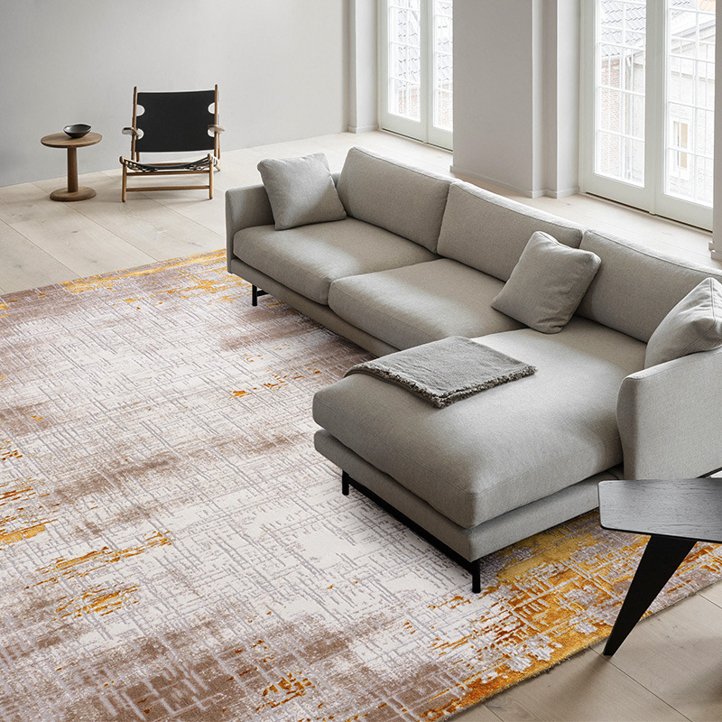 flower-3940-80-584 LLBB-Modern Simple Wind Living Room Bedroom Solid Color Thick Non-Slip Square Carpet