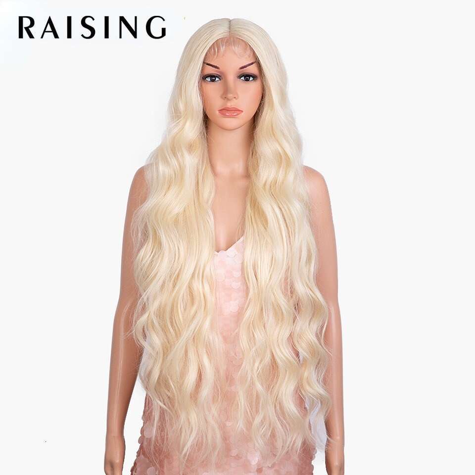 Xuchang Rebecca Front Lace Women's Long Curled Hair Big Wave Synthetic Wig Headset Kq2