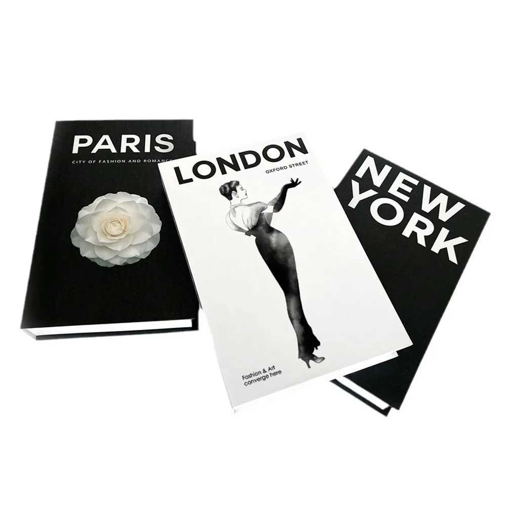 Fashion NEW Fake Books Ornament Decorative Fake Book for Home Bookshelf Decor Living Room Coffee Table Books Desk DecorationXJ241228
