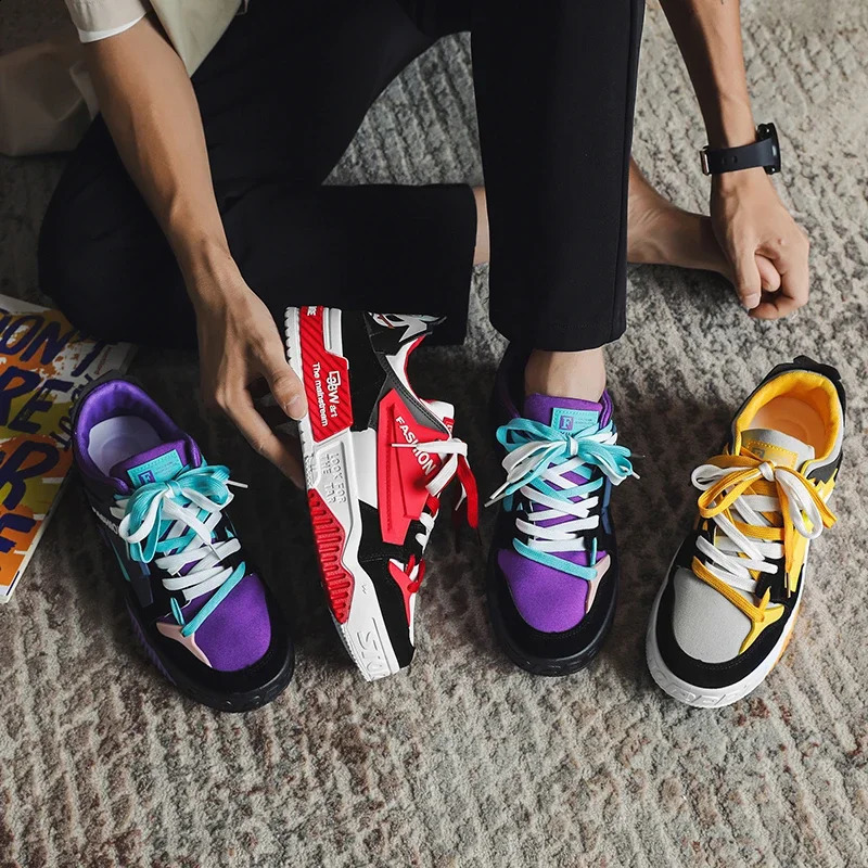 Fashion Platform Men Casual Shoes Outdoor Breathable Sneakers Skateboarding Sport Student Antiskid Tennis Athletic 241223