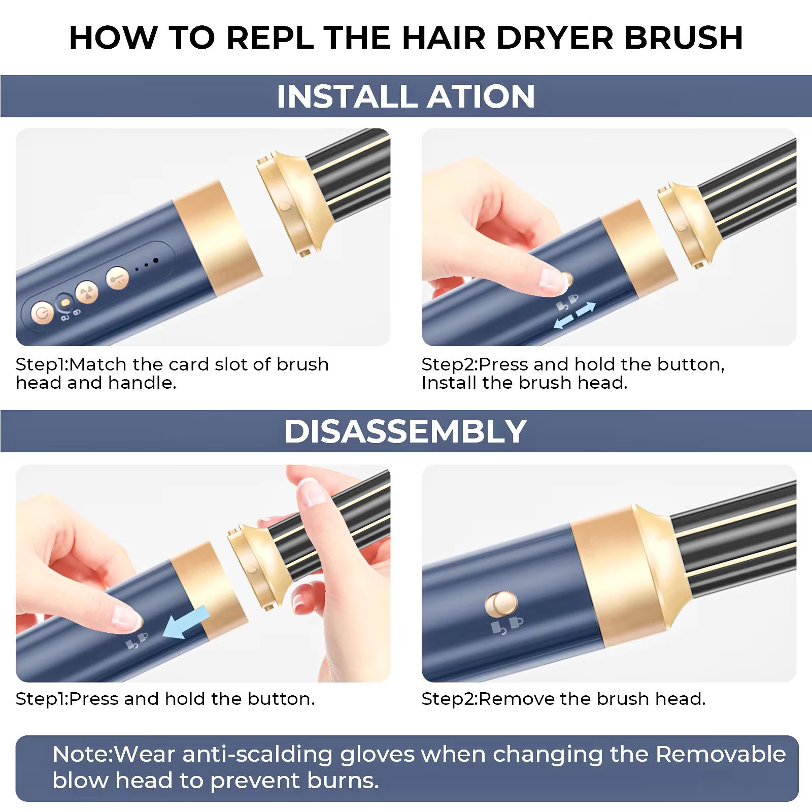 Blow Dryer 110000 RPM Hot Brush Styler Auto Air Curler For Curly 7 In 1 Multistyler Hair Styg Tool
