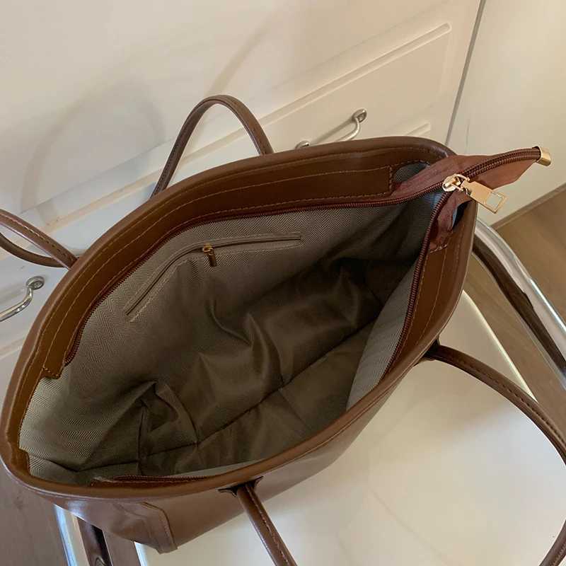 Pu Leather Shoder Shopper Bag for Wen 2024 Large Ladies Tote Bag Korean Fi Luxury Designer Big Fem Handbags Purses Z241229