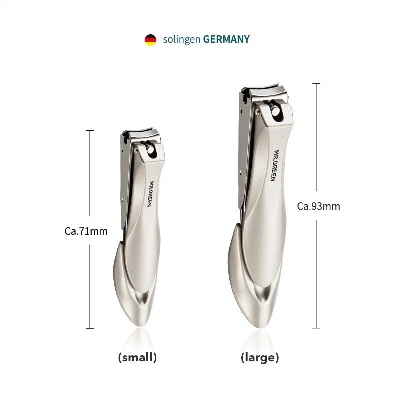 MR.GREEN Nail Clippers Stainless Steel Anti Splash Fingernail Cutter Manicure Tools Bionics Nail Trimmer Pedicure Scissor 250103