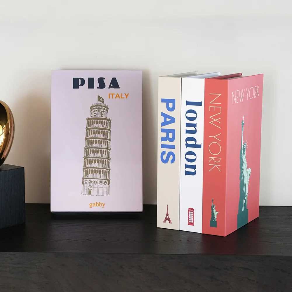 Fashion NEW Fake Books Ornament Decorative Fake Book for Home Bookshelf Decor Living Room Coffee Table Books Desk DecorationXJ241228