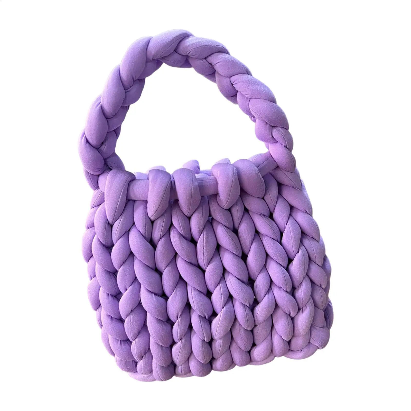 Women Crochet Bag Handbag Woven y Shoulder for Spring Summer 241225