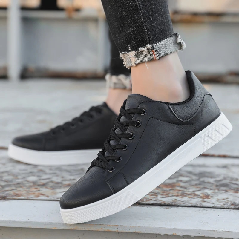 Trend Leather Casual Shoes For Men Brown Mens Sale Comfortable Skateboard Man Urban Sneaker zapatillas hombre 241223