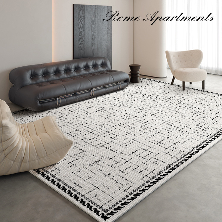 4785-69.99-YF-Beige Striped Minimalist Rug Comfortable Large Area Living Room Rugs Refreshing Bedroom