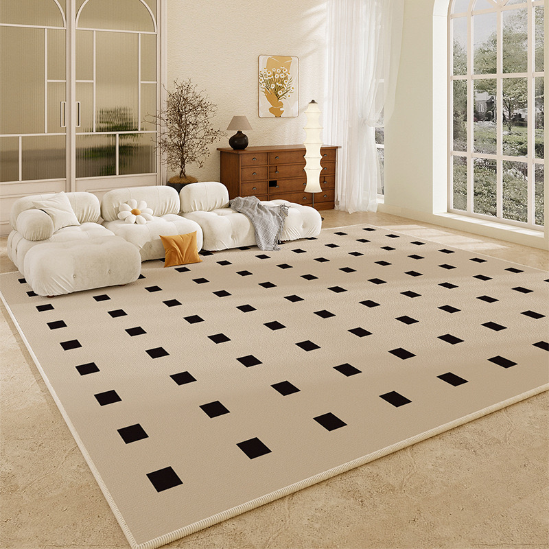 4811-52.66-BB-Beige Minimalist Carpet Comfortable Refreshing Bedroom Rug Easy Care Waterproof Rugs