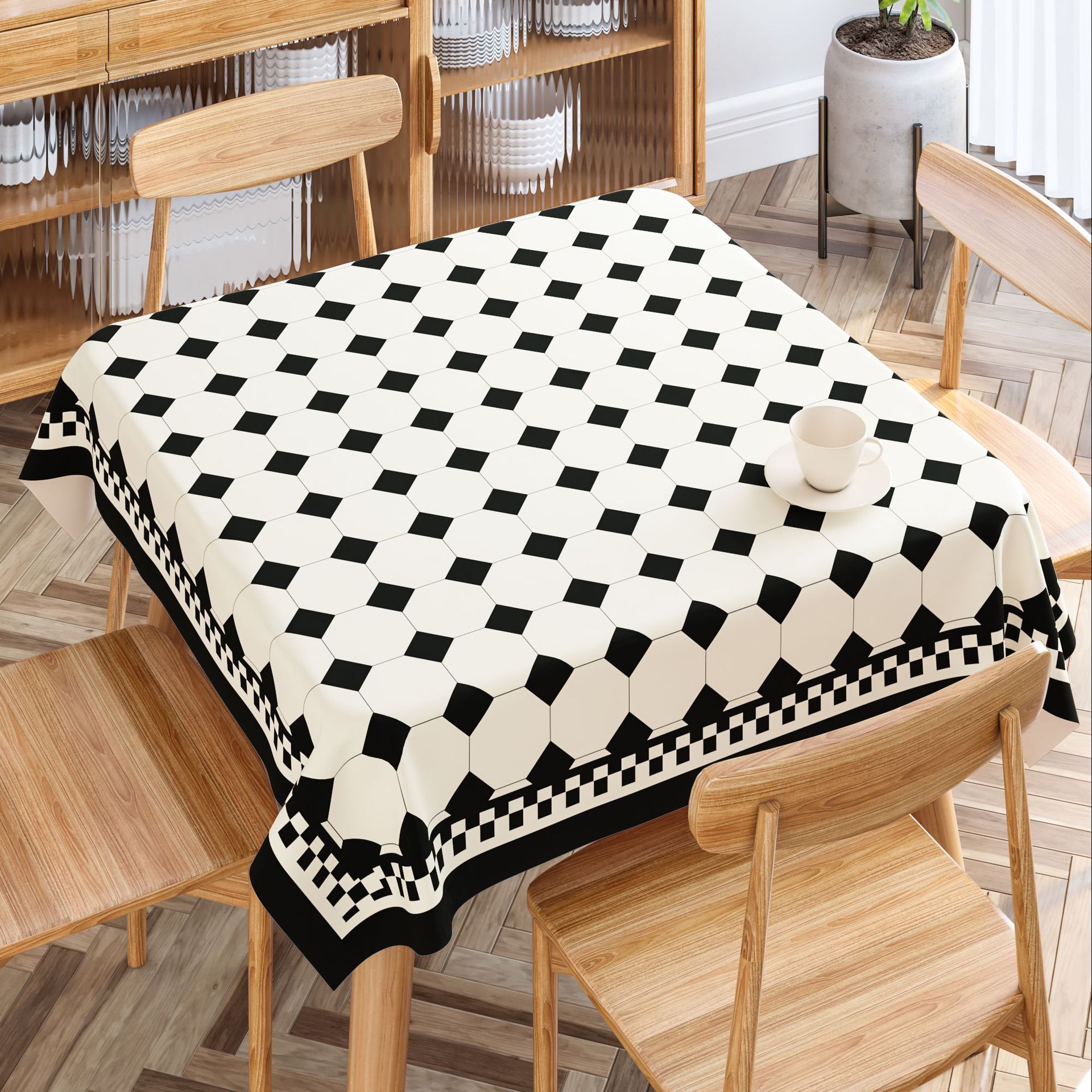 2025 Square Household Waterproof and Oil-proof Leave-in Tablecloth Premium