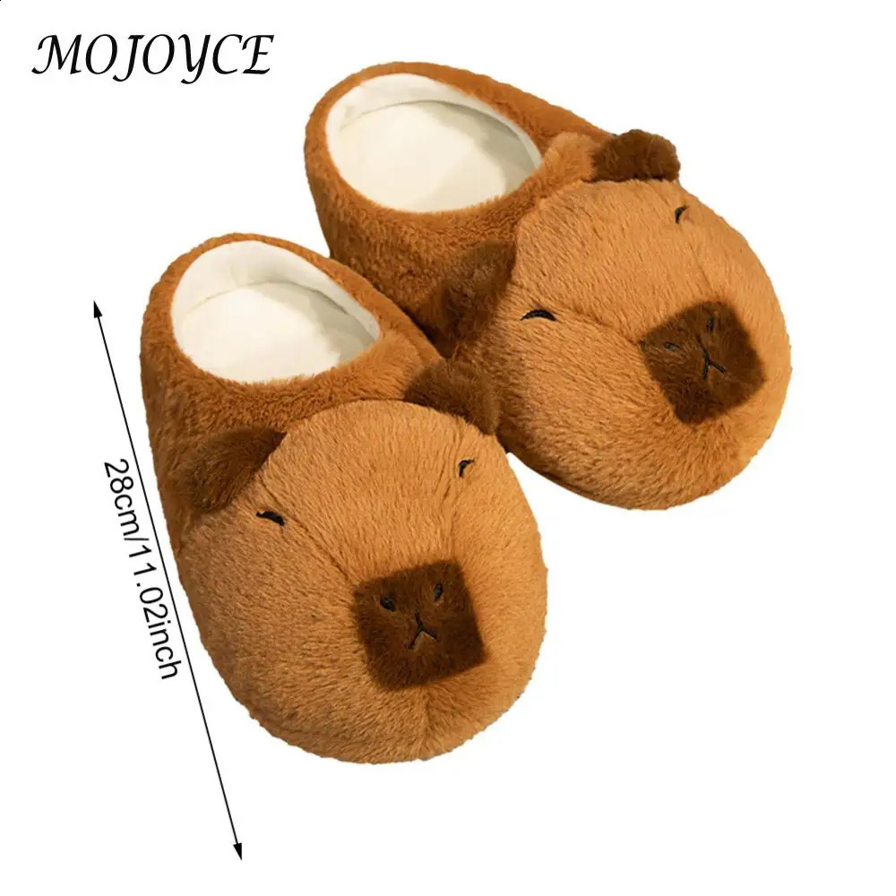Women Cute Capybara Slippers AntiSkid House Soft Animal Comfortable Outdoor Winter 241223