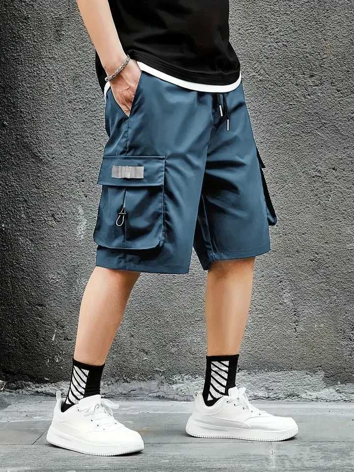 Mens Cargo Shorts Outdoor Travel Casual Sports Large Pockets Durable and Comfortable Fabrics Thin Shorts for Outings 7 W241228