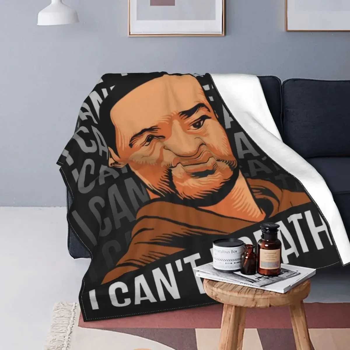 I cant breathe George Floyd Blakes blanket life is important flannel is soft throw the blanket for his textile decoration Y241228