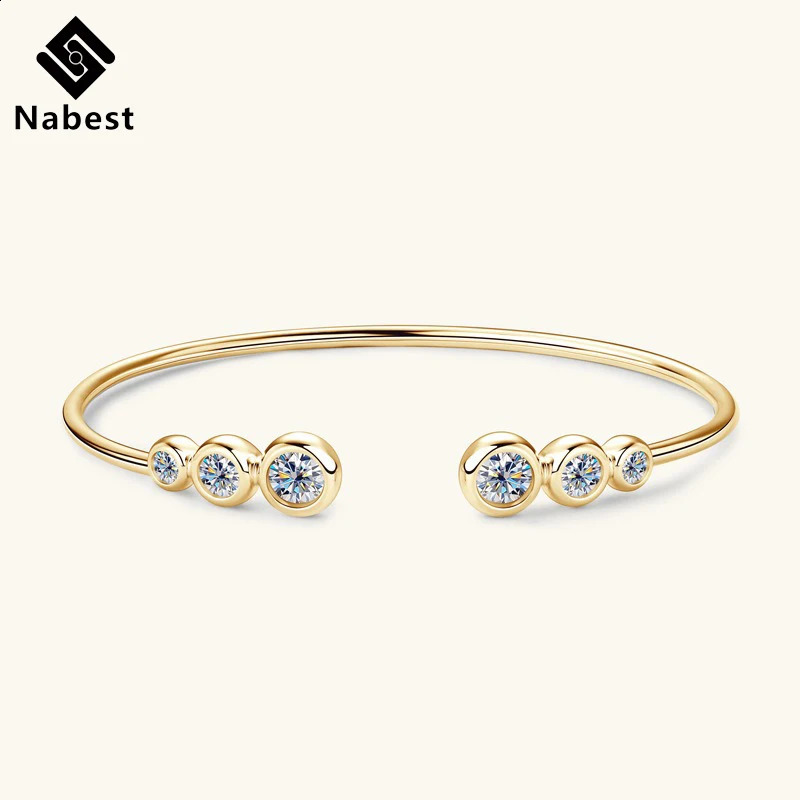 Na 925 Sterling Silver Jewelry Ladies Bangle Bling GRA Certified Womens Bangle Bracelet Fine Jewelry 241227