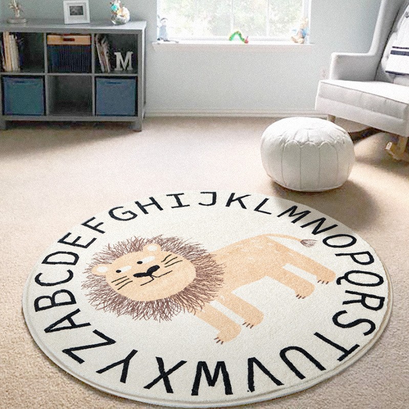 Round Carpet Children's Room Bedroom Bedside Cartoon Carpet Living Room Sofa Coffee Table Floor Cushion