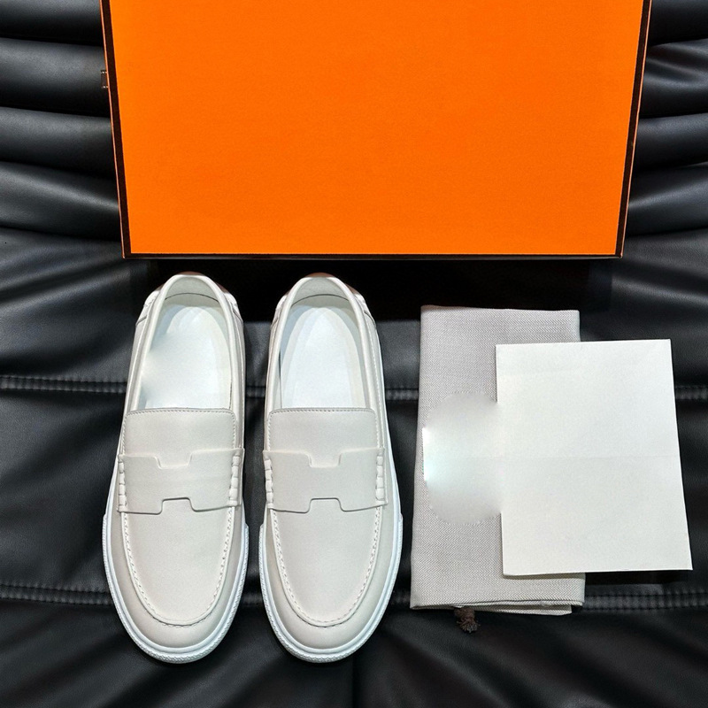 2024 Spring/Summer British Style Versatile Fashion Casual One Step Flat Leather Lazy Le Fu Men's Shoes