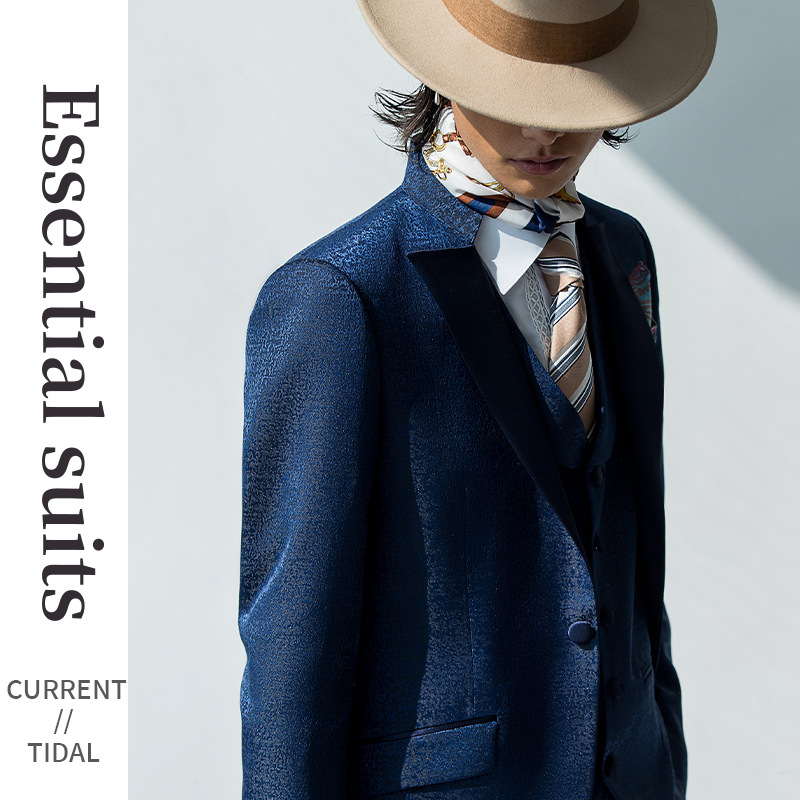 3579 British Style Retro Plaid Suit for Young Men - Classic Fashion Design