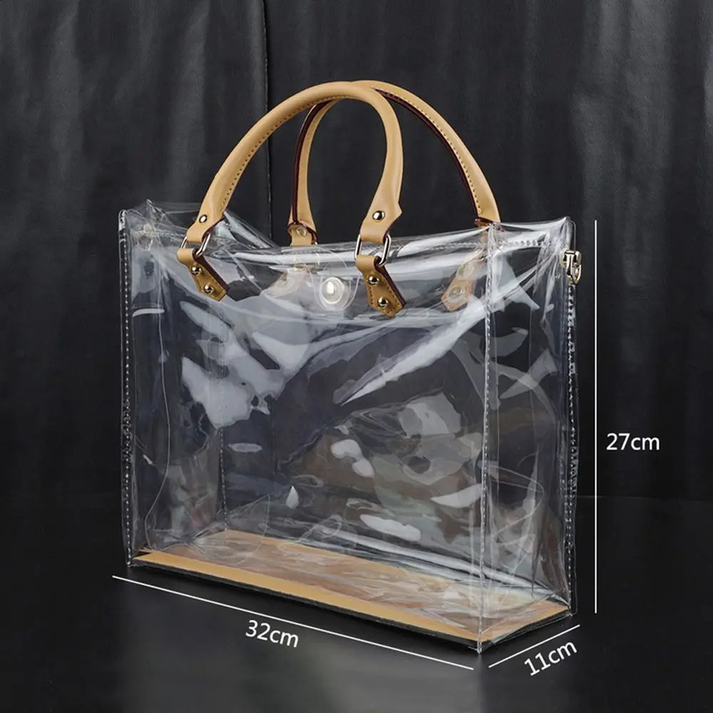 DIY PVC Tote Bag Clear Large Capacity Handbag Making Kit Handmade Shoulder Bag Travel 241227