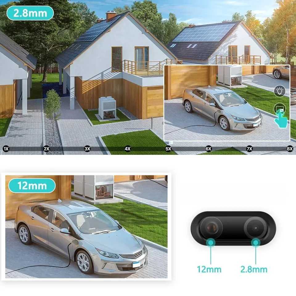 BESDER 8MP 4K PTZ IP Camera 8x Zoom Dual-Lens Human Detect CCTV Camera 4MP Smart Home Outdoor Wifi Surveillance Camera ICSEE APPXJ241228