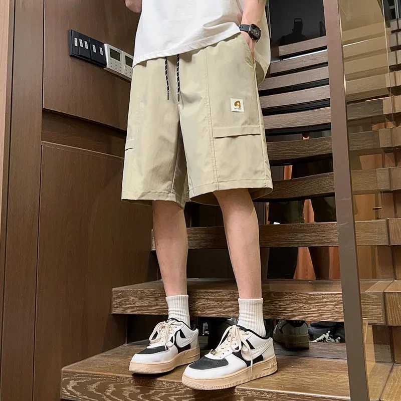 Summer Men Loose Cargo Shorts Multi-Pocket Baggy Short Pants Y2k Streetwear Kpop Military Tactical Shorts Casual Jogging Shorts W241228