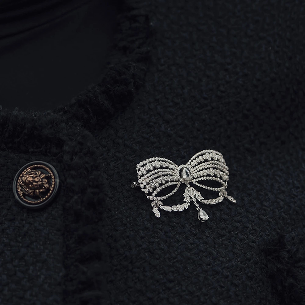 Wong Rain Romantic 100% 925 Sterling Sliver Lab Sapphire Gemstone Sparkling Elegant Bowknot Brooch Brooches Fine Jewelry Gifts 241227