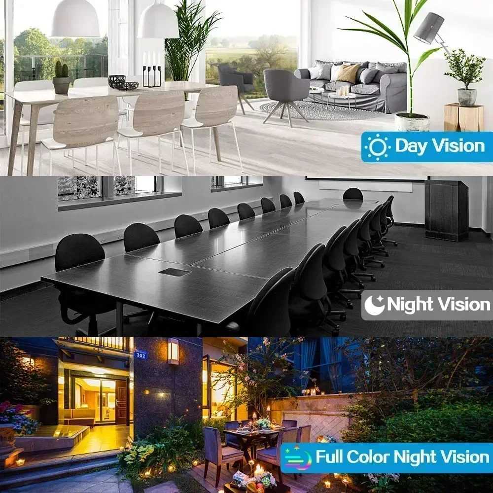 2.4G WIFI 2K IP Camera Auto Tracking Two Way Audio PTZ Outdoor Wifi Surveillance Camera Security Protection Cameras Smart HomeXJ241228