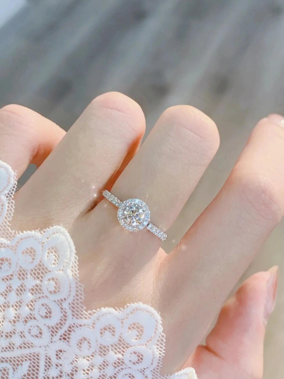 925 Copper Silver Plated Moissanite Round Package Ring Diamond, 1 Carat, Couple Ring, Couple Proposal, Wedding Ring, Gift for Girlfriend