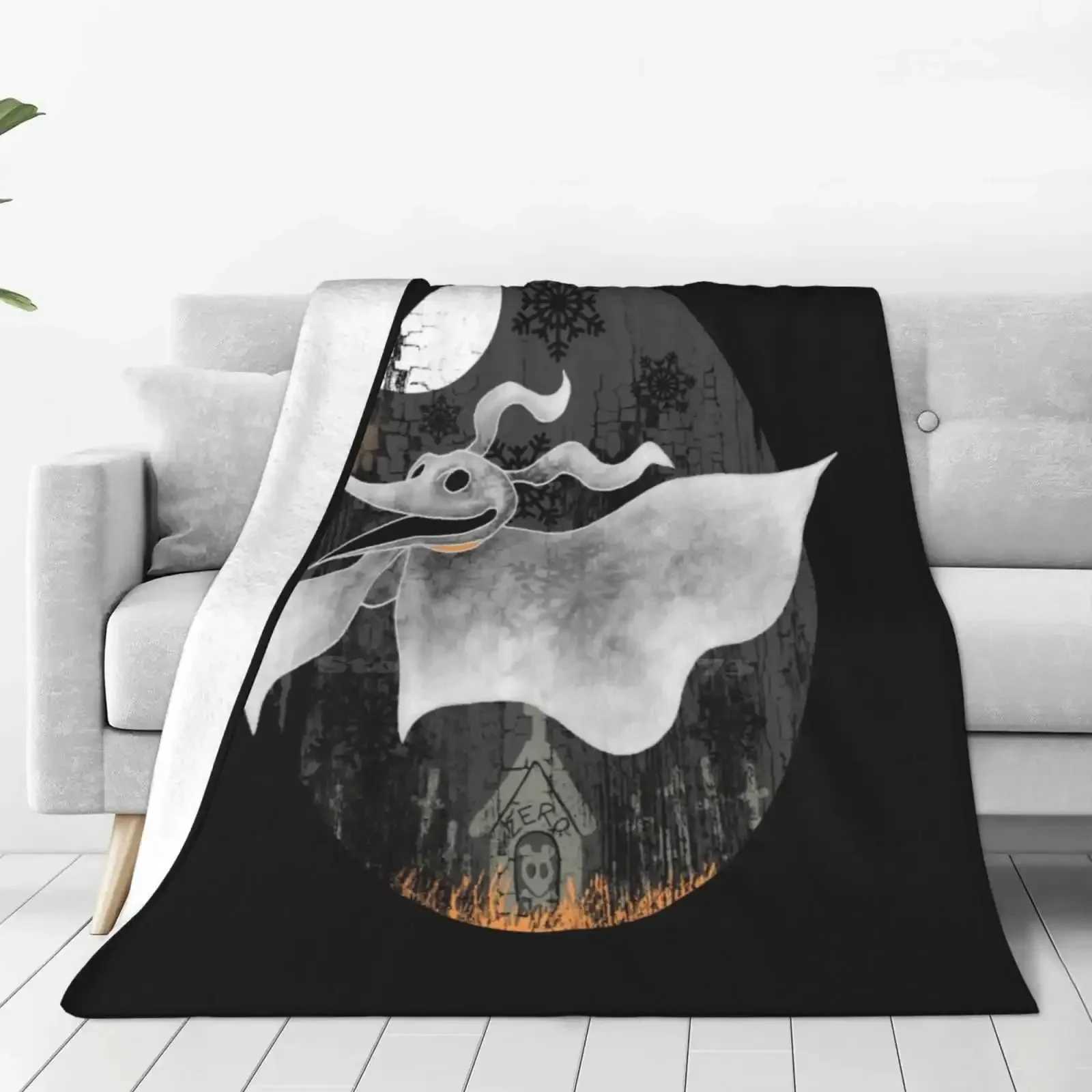 Zero The Hero All Sizes Soft Cover Blanket He Decor Bedding Nightmare Before Christmas Zero Halloween Dog Jack abre Horror Y241228