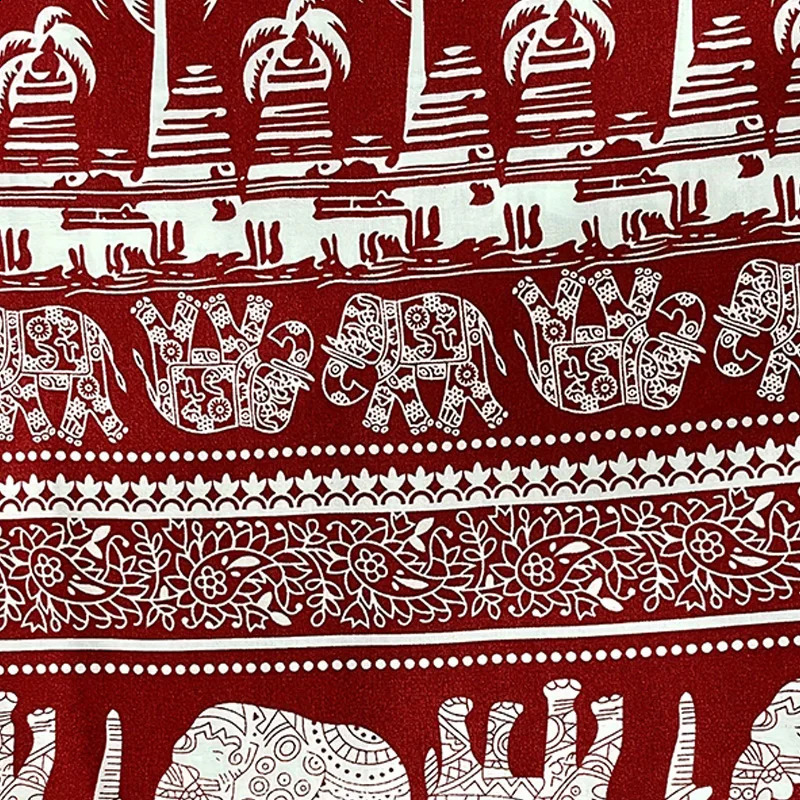 Ladies thin casual straight leg pants with elephant print comfortable and breathable outdoor sunscreen mosquito proof 241228