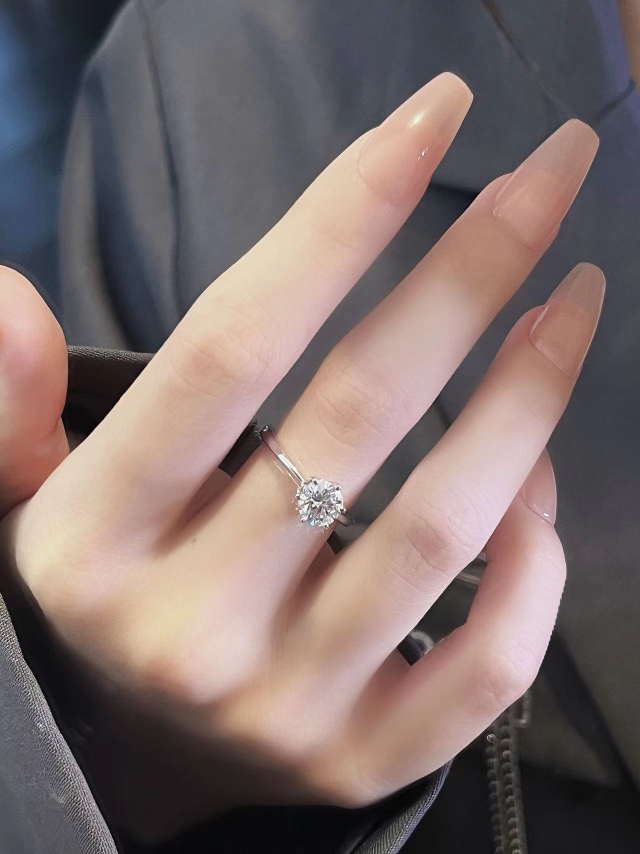 S925 pure silver moissanite diamond ring, couple ring, couple proposal, wedding ring, girlfriend gift