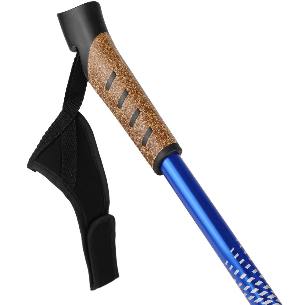 Three sections straight handle inner lock outdoor Nordic walking poles retractable walking poles 6061 aluminum alloy hiking cane