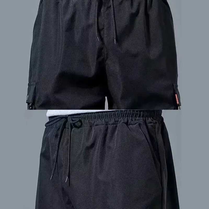Mens new fashion casual cargo pants with large pockets regular size jogging daily wear Bermuda dress 90s retro style W241228