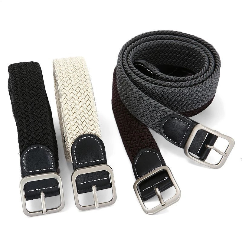 Womens Belt Casual Woven Elastic Outdoor Sports Mens Climbing Work Knitted Jeans Suit Pants Men Women Universal 241225